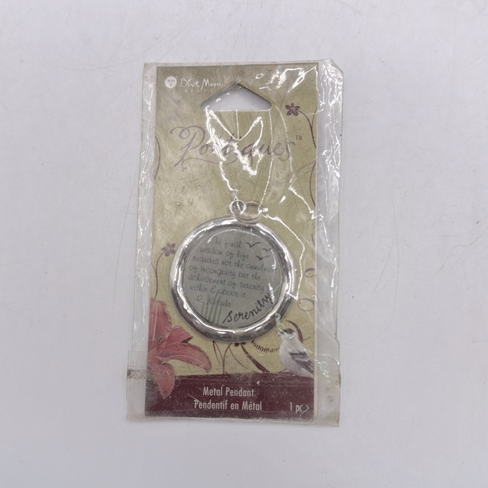 NWT Blue Moon Beads Poetiques Metal Pendant Serenity Collectible Gift Collect
